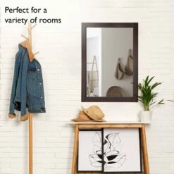 Shorewood Rectangular Wooden Wall Mirror In Espresso, 40-Inch By 30-Inch -US Home Sales Store shorewood 40 inch espresso mirror 3