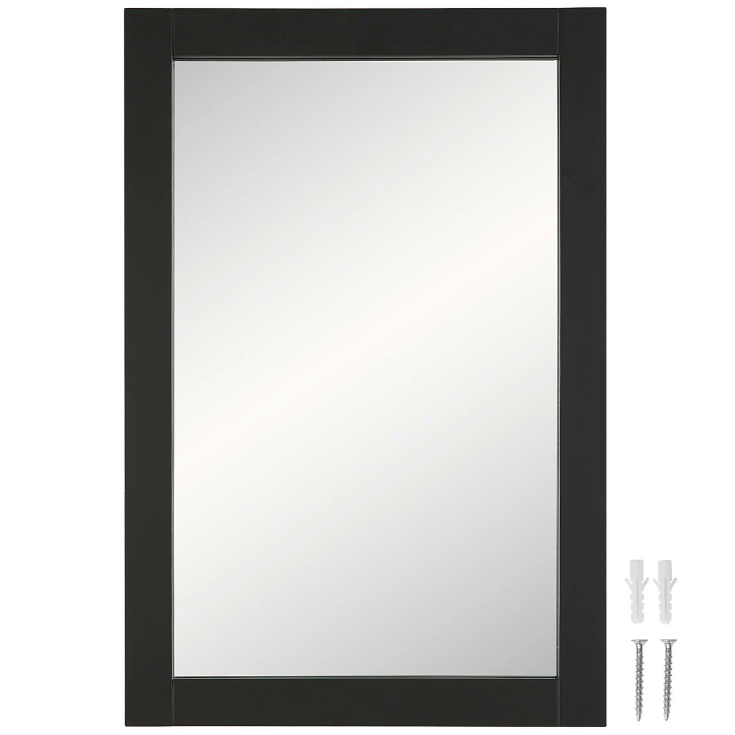 Shorewood Framed Mirror In Matte Black, 24-Inch 1 Shorewood Framed Mirror In Matte Black, 24-Inch