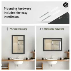 Shorewood Framed Mirror In Matte Black, 24-Inch 21 Shorewood Framed Mirror In Matte Black, 24-Inch -US Home Sales Store shorewood framed mirror black 24 5