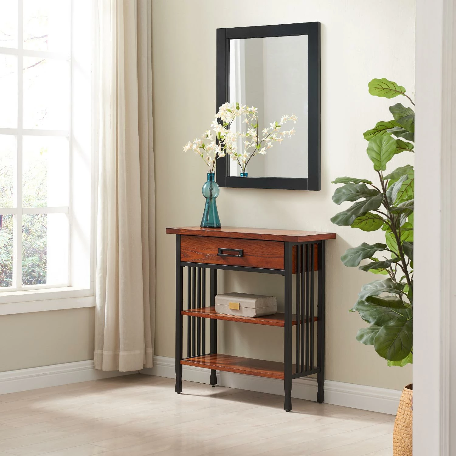 Shorewood Framed Mirror In Matte Black, 24-Inch 12 Shorewood Framed Mirror In Matte Black, 24-Inch - Image 12