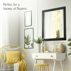 Shorewood Framed Mirror In Matte Black, 30-Inch -US Home Sales Store shorewood framed mirror black 30 3