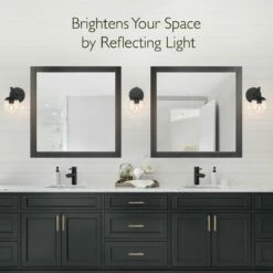 Shorewood Framed Mirror In Matte Black, 30-Inch -US Home Sales Store shorewood framed mirror black 30 4