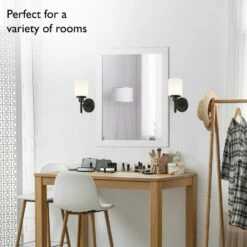 Shorewood Rectangular Wooden Wall Mirror In White, 30-Inch By 24-Inch -US Home Sales Store shorewood mirror 24 inch 3