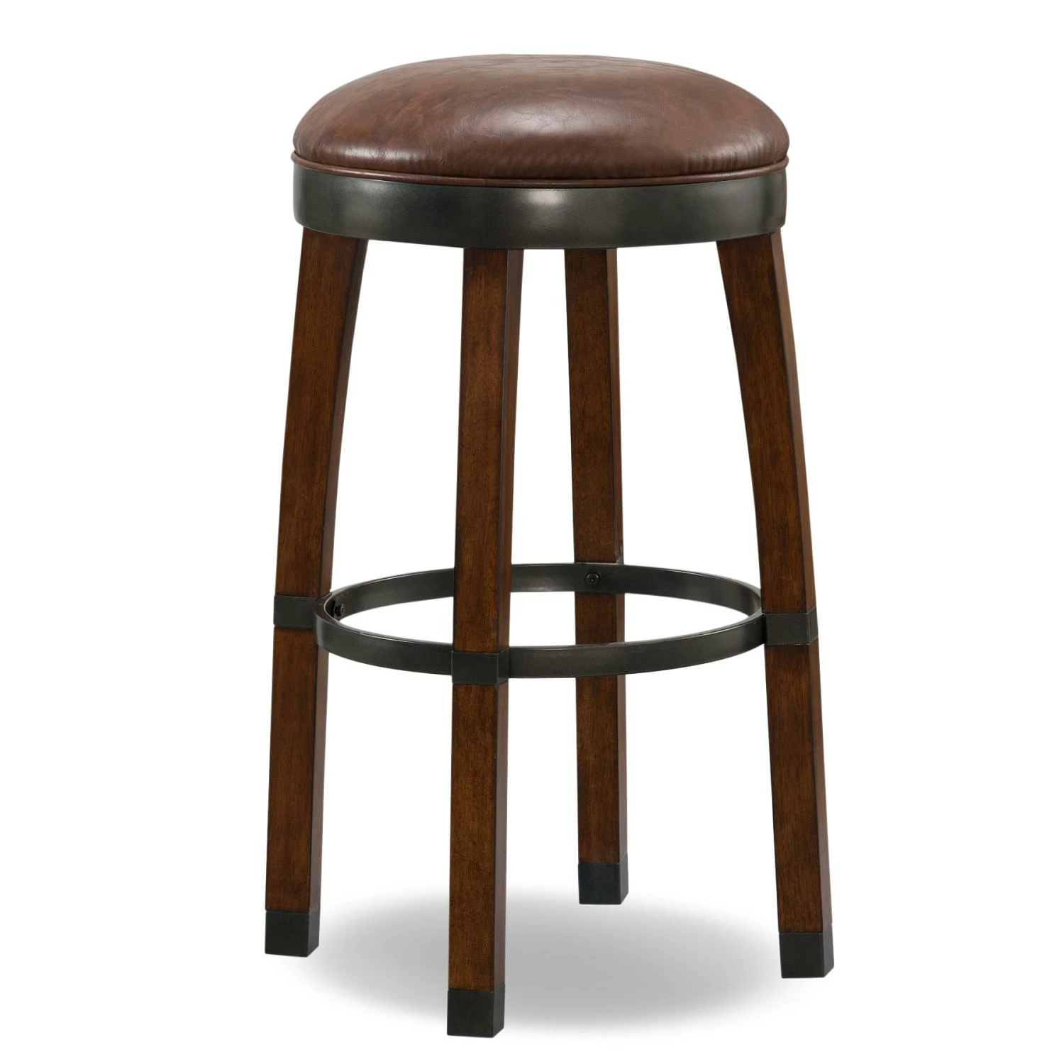 Sable Bar Stool With Sable Faux Leather Seat In Sienna, Set Of 2 3 Sable Bar Stool With Sable Faux Leather Seat In Sienna, Set Of 2 - Image 3