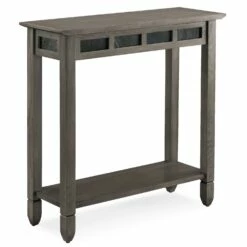 Console Hall Stand In Smoke Gray And Black Slate