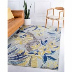 Song Indoor Outdoor Area Rug, 6-Foot 7-Inch By 9-Foot 6-Inch
