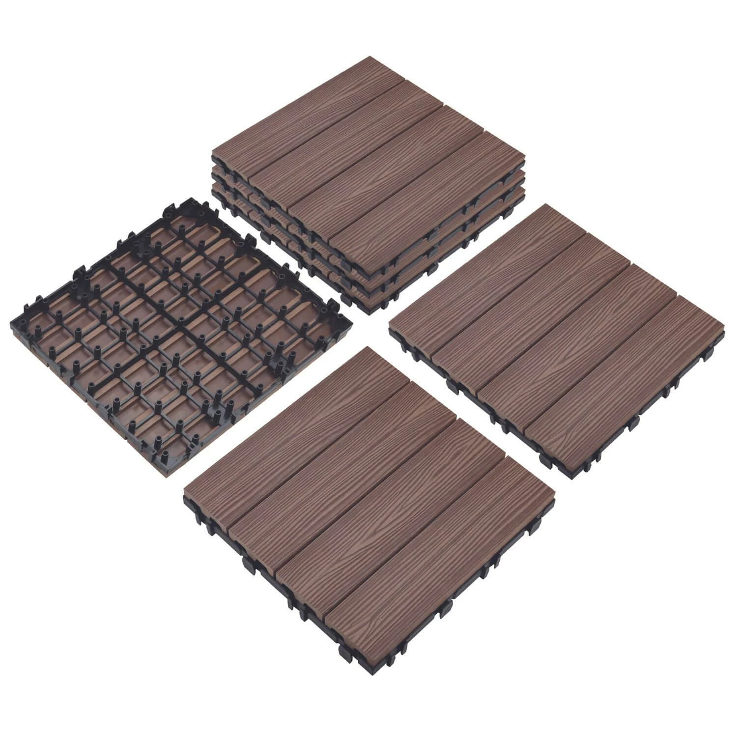 Square Deck Tiles In Russet Canyon, 6-Pack 1 Square Deck Tiles In Russet Canyon, 6-Pack