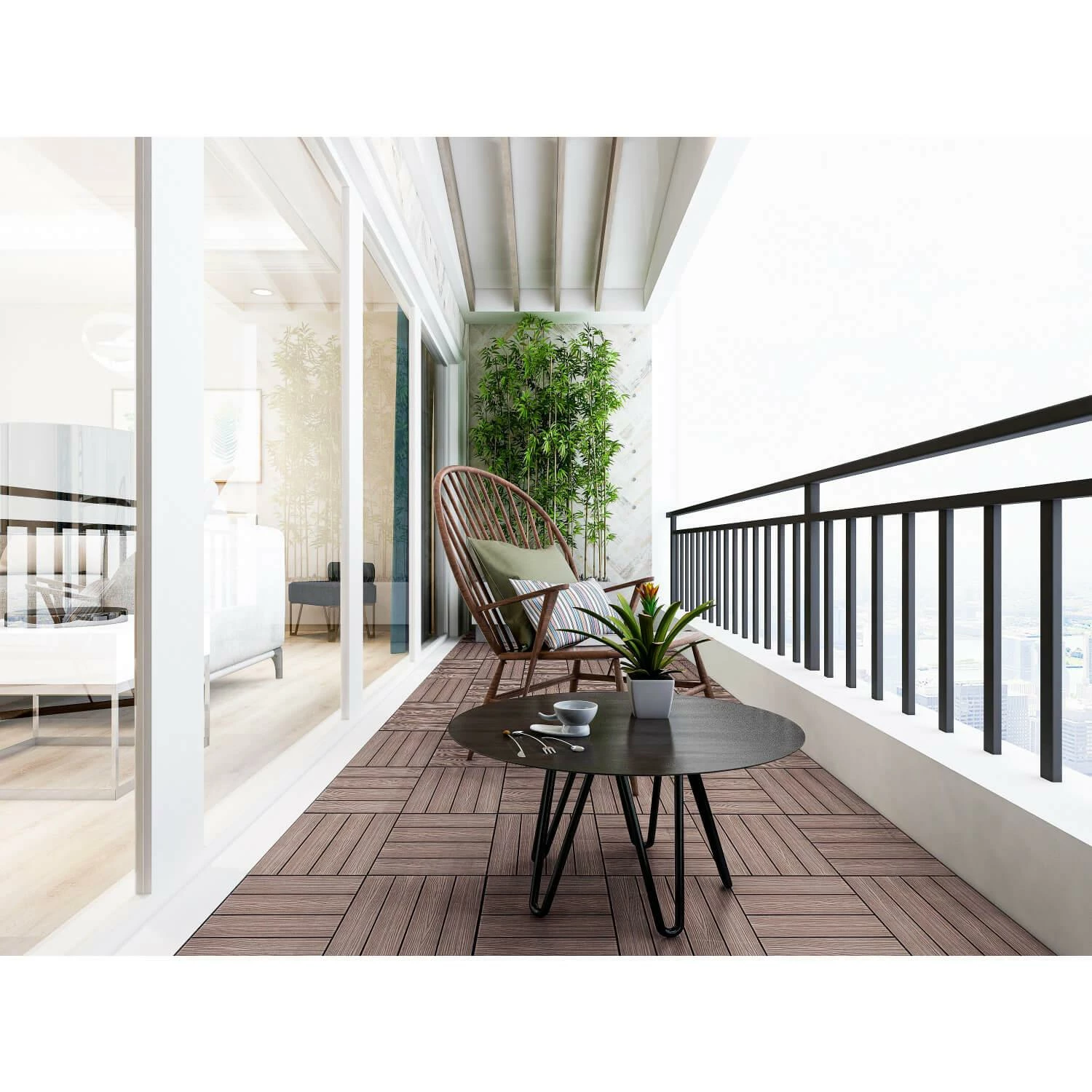 Square Deck Tiles In Russet Canyon, 6-Pack 2 Square Deck Tiles In Russet Canyon, 6-Pack - Image 2