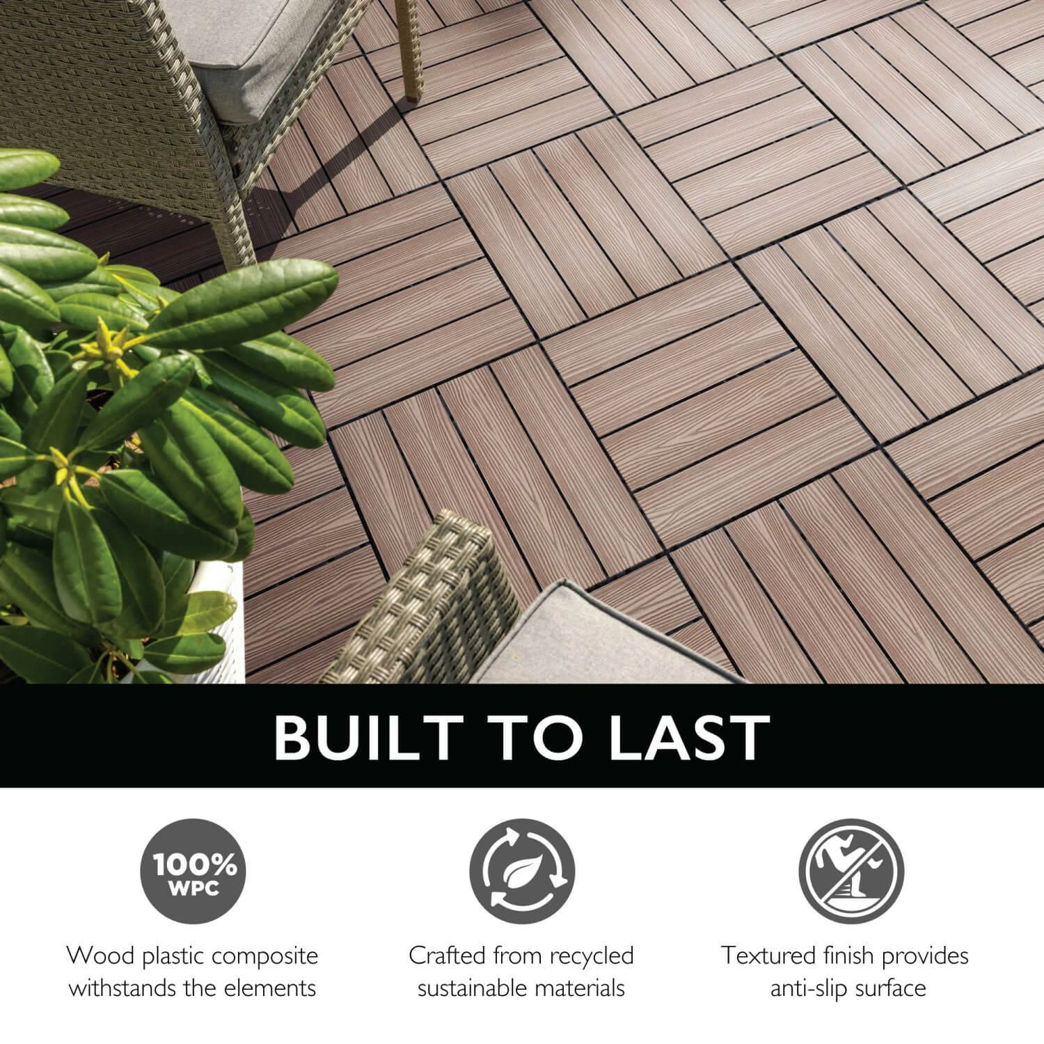 Square Deck Tiles In Russet Canyon, 6-Pack 5 Square Deck Tiles In Russet Canyon, 6-Pack - Image 5