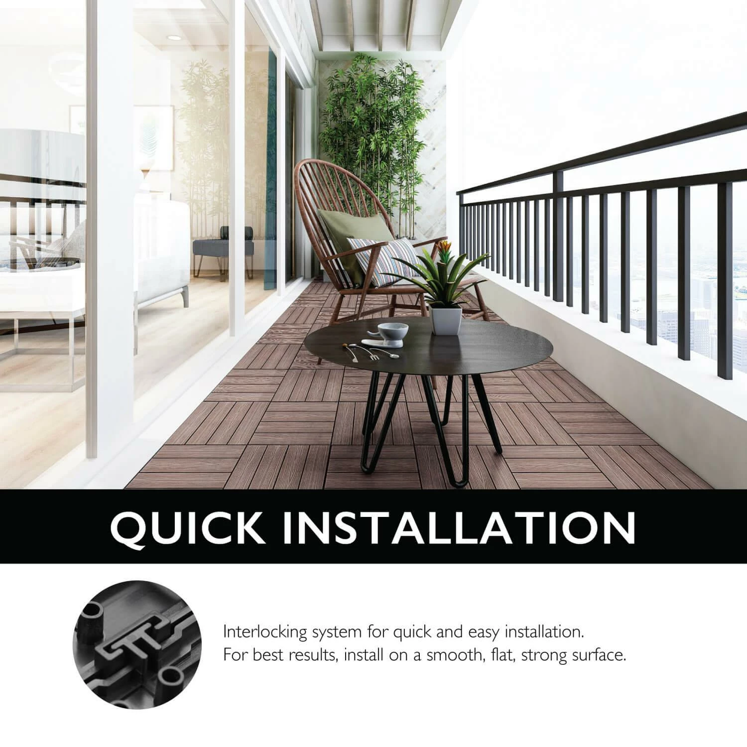 Square Deck Tiles In Russet Canyon, 6-Pack 8 Square Deck Tiles In Russet Canyon, 6-Pack - Image 8