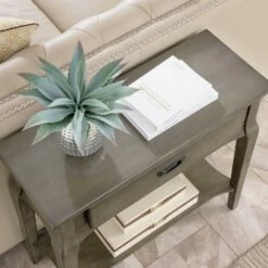 Stratus Apartment Hall Console In Smoke Gray -US Home Sales Store stratus hall console drawer gray 9