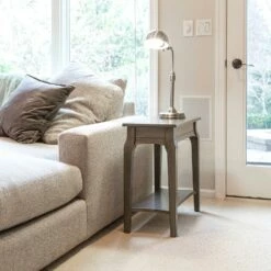 Stratus Narrow Side Table In Smoke Gray -US Home Sales Store stratus narrow side smoke gray 4