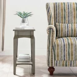 Stratus Narrow Side Table In Smoke Gray -US Home Sales Store stratus narrow side smoke gray 9