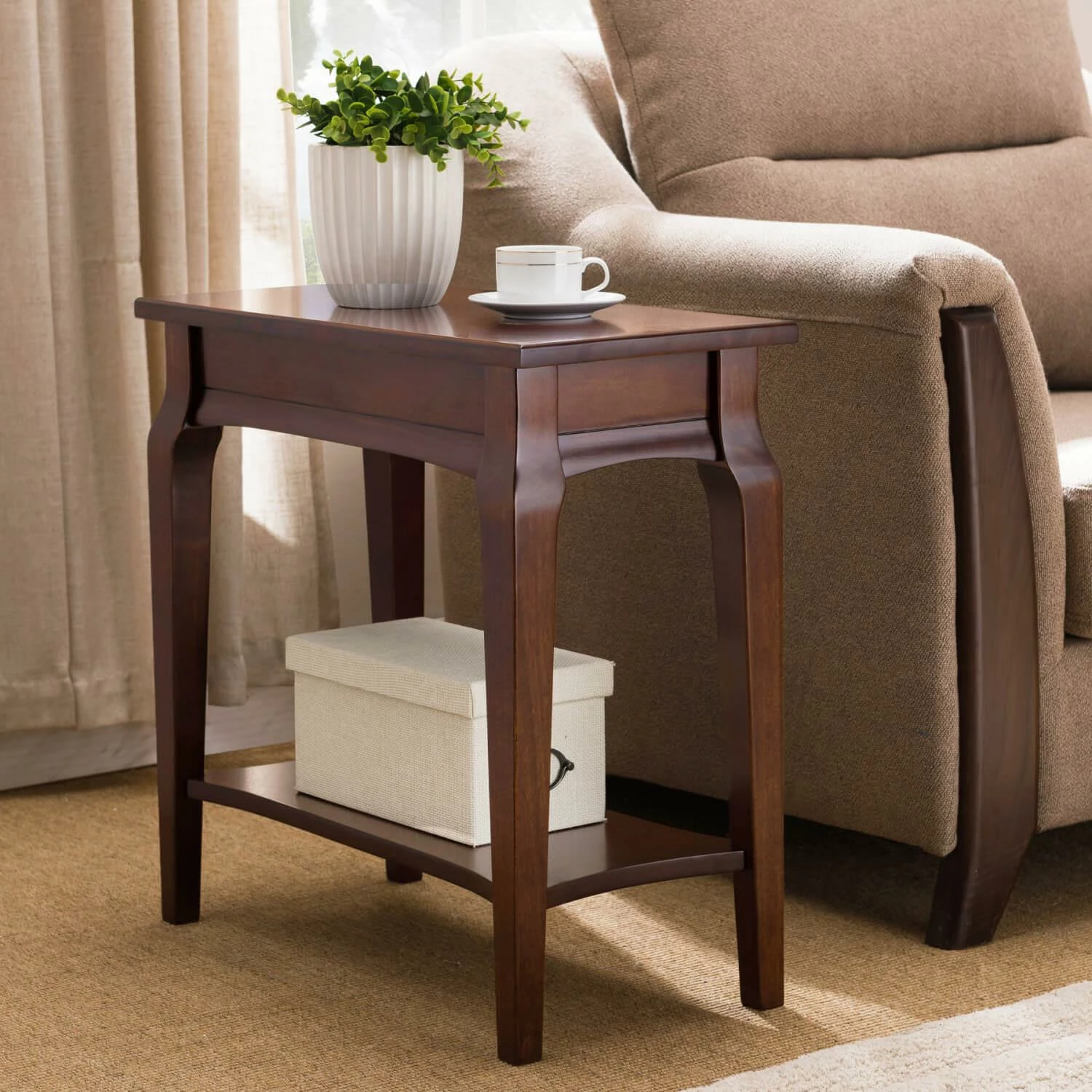 Stratus Narrow Side Table In Heartwood Cherry 3 Stratus Narrow Side Table In Heartwood Cherry - Image 3