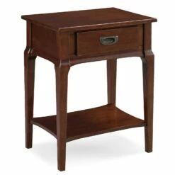 Stratus Side Table With Drawer In Heartwood Cherry