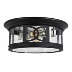Summit Outdoor Ceiling Light In Textured Matte Black