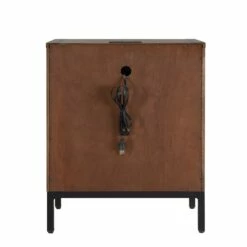 Tableau Side Table With USB-C, A/C And USB Charger In Distressed Riverstone -US Home Sales Store tableau rustic wood side table charger distressed riverstone 6