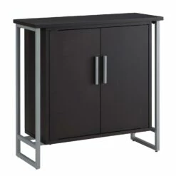 Talia Foyer Cabinet In Black And Nickel