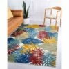 Talipot Indoor Outdoor Area Rug, 5-Foot 3-Inch By 7-Foot