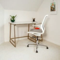 Teramo Ergonomic Mesh Swivel Chair In White -US Home Sales Store teramo ergonomic white swivel chair 4