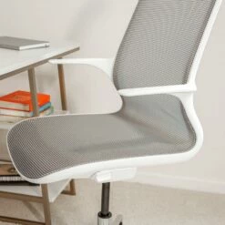 Teramo Ergonomic Mesh Swivel Chair In White -US Home Sales Store teramo ergonomic white swivel chair 5