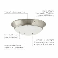 Tess LED Wall Light In Satin Nickel, 13-Inch -US Home Sales Store tess wall light satin nickel 8