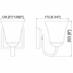 Torino Wall Mount Indoor Light Fixture In Brushed Bronze, 1-Light -US Home Sales Store torino wall mount indoor light fixture brushed bronze 1 light 5