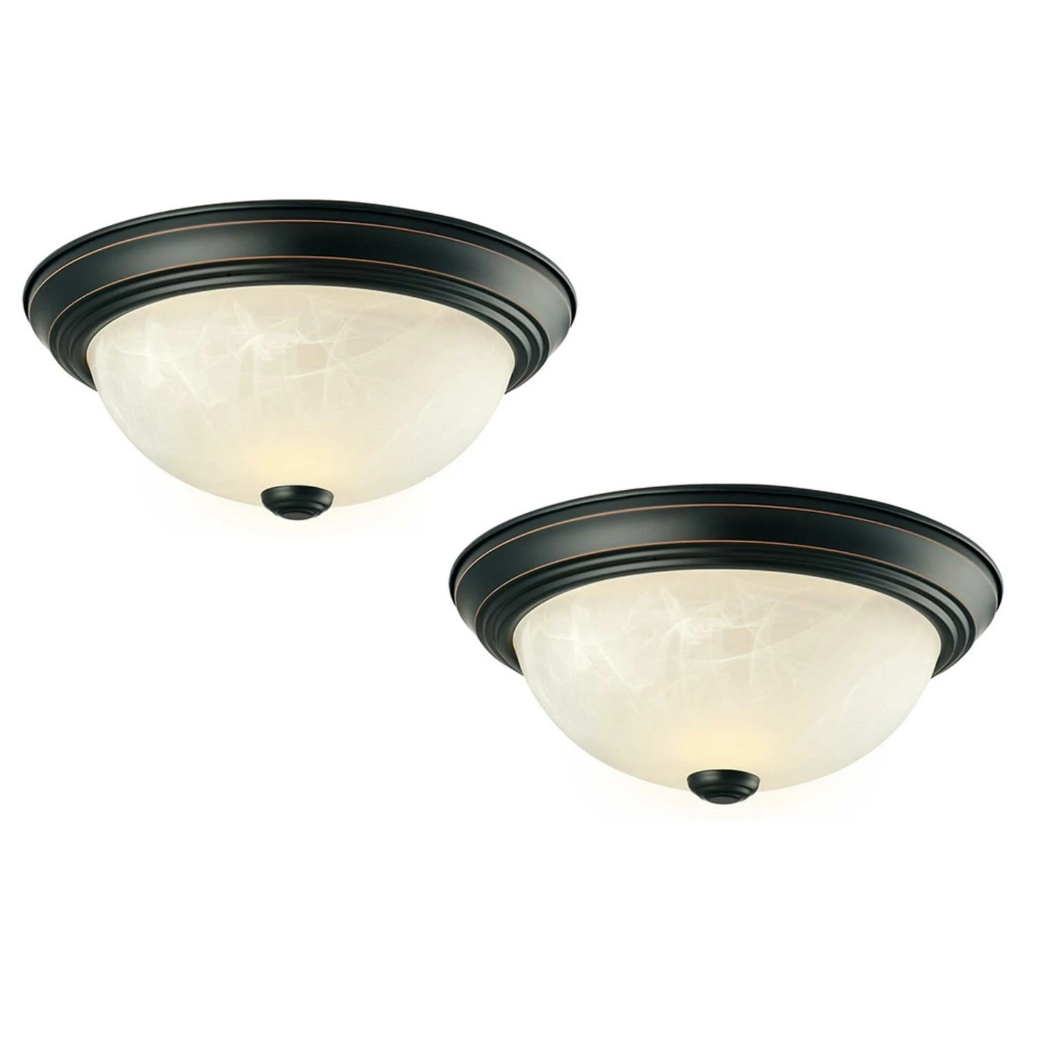 Traditional Ceiling Light In Oil-Rubbed Bronze, 2-Light, 2-Pack 1 Traditional Ceiling Light In Oil-Rubbed Bronze, 2-Light, 2-Pack