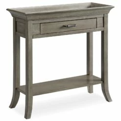 Traditional Tray Edge Hall Stand In Smoke Gray