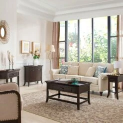 Traditional Cherry Tray Edge Hall Stand In Chocolate Cherry -US Home Sales Store traditional tray hall stand chocolate cherry 4