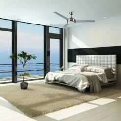 Treviento 52-Inch Ceiling Fan In Satin Nickel -US Home Sales Store treviento ceiling fan satin nickel led 3