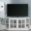 TV Stand In Cottage White, 56-Inch