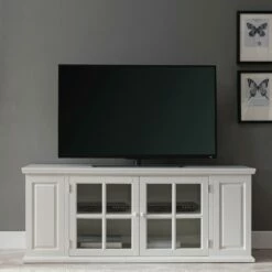 TV Stand In Cottage White, 62-Inch