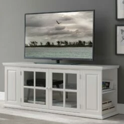 TV Stand In Cottage White, 62-Inch -US Home Sales Store tv stand cottage white 62 inch 4