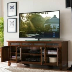 TV Stand In Rustic Oak -US Home Sales Store tv stand rustic oak 4