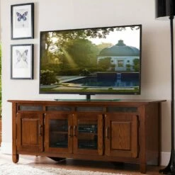 TV Stand In Rustic Oak -US Home Sales Store tv stand rustic oak 5