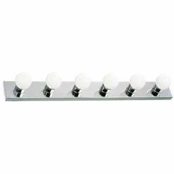 Vanity Light In Polished Chrome, 6-Light