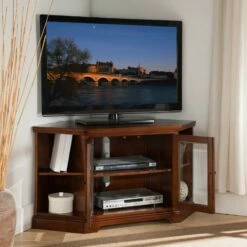 Westwood Corner TV Stand With Bookcases In Brown Cherry, 46-Inch -US Home Sales Store westwood bookcase tv stand 50 inch 3
