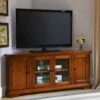 Westwood Corner TV Stand In Brown Cherry, 56-Inch