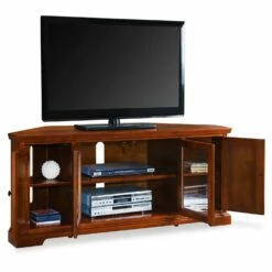 Westwood Corner TV Stand In Brown Cherry, 56-Inch -US Home Sales Store westwood corner tv stand 60 inch 3