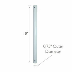 Downrod 18-Inch Ceiling Fan Extension In White 6 Downrod 18-Inch Ceiling Fan Extension In White -US Home Sales Store white ceiling fan extension downrod 18 inch 3