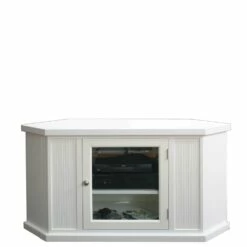 Corner TV Stand In White, 47-Inch 11 Corner TV Stand In White, 47-Inch -US Home Sales Store white tv stand 45 inch 6