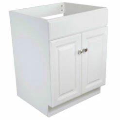 Wyndham 24-Inch Bathroom White Vanity Without Top