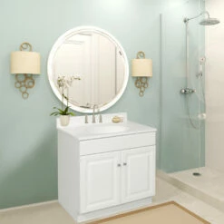Wyndham 24-Inch Bathroom White Vanity Without Top -US Home Sales Store wyndham 24 inch vanity white without top 4
