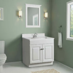 Wyndham 24-Inch Bathroom White Vanity Without Top -US Home Sales Store wyndham 24 inch vanity white without top 5