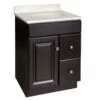 Wyndham Vanity With White Cultured Marble Top In Espresso, 25in X 19in