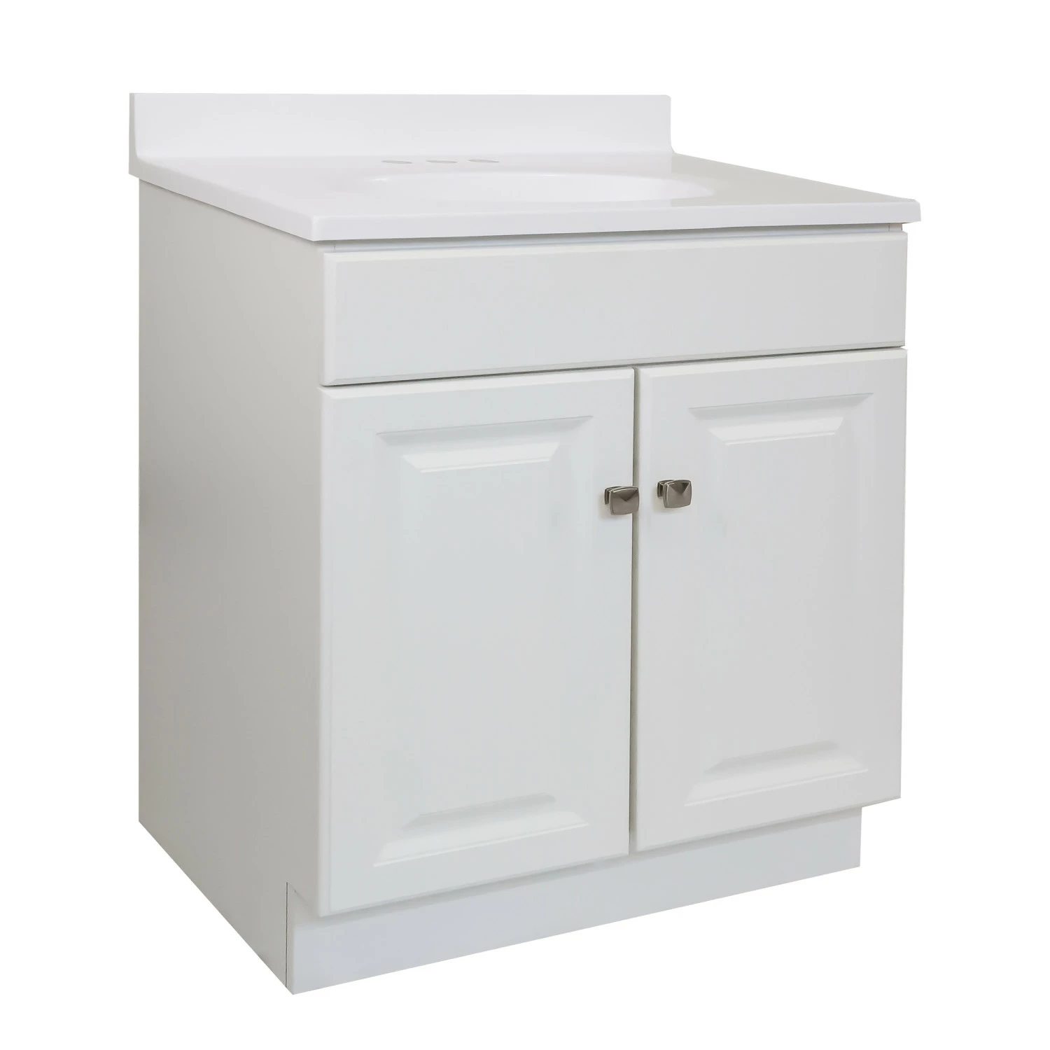 Wyndham Vanity With Solid Marble Top In White 31-in X 19-in 1 Wyndham Vanity With Solid Marble Top In White 31-in X 19-in