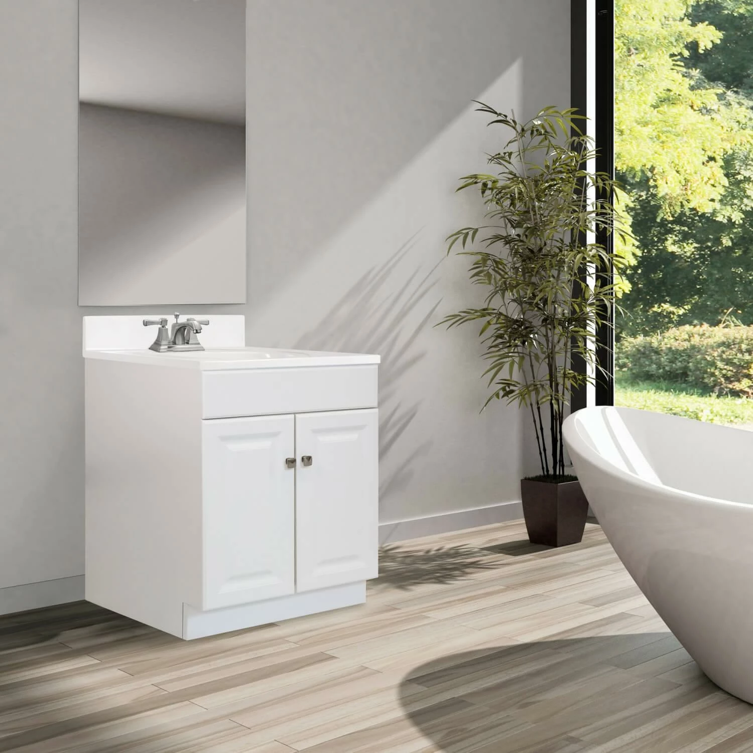 Wyndham Vanity With Solid Marble Top In White 31-in X 19-in 3 Wyndham Vanity With Solid Marble Top In White 31-in X 19-in - Image 3