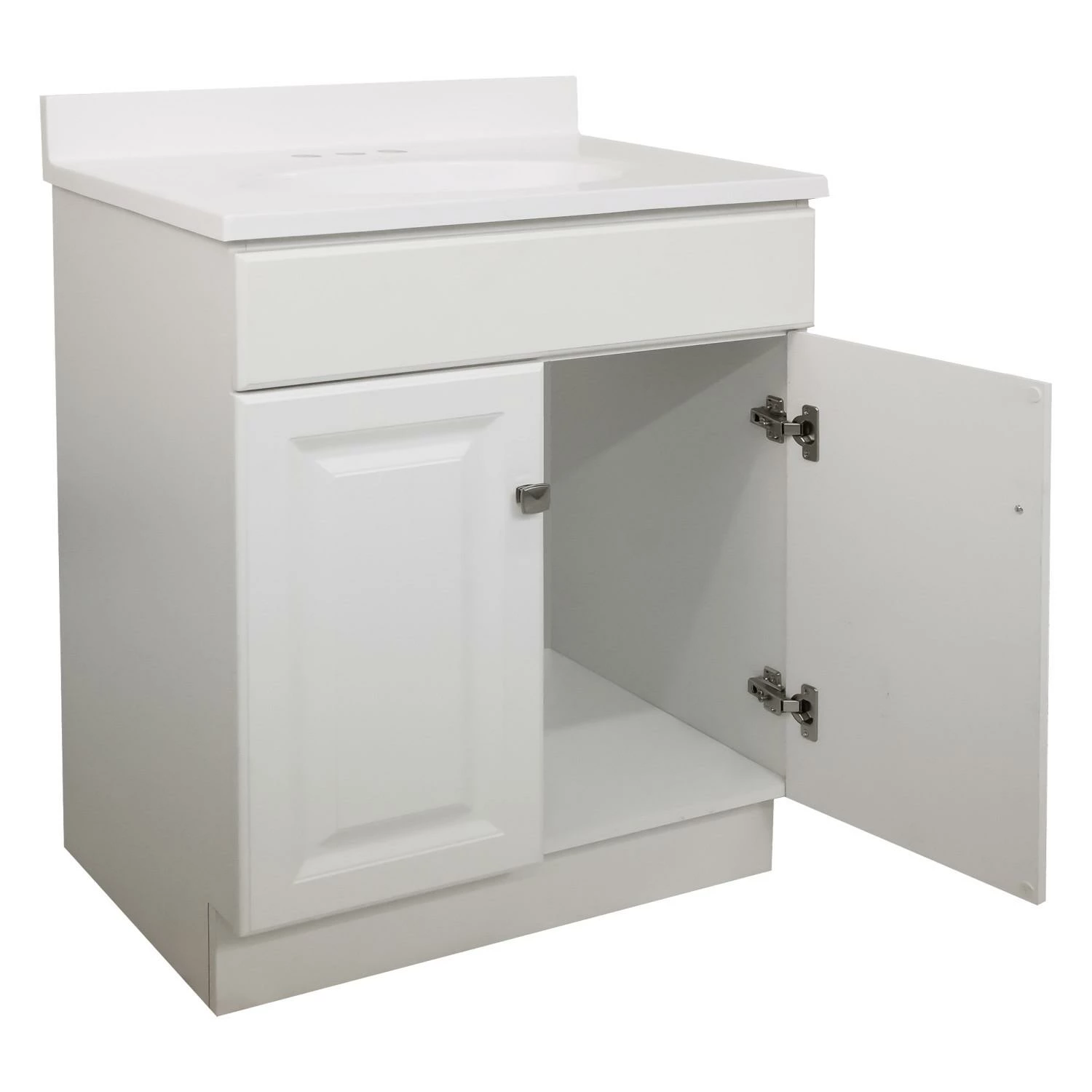 Wyndham Vanity With Solid Marble Top In White 31-in X 19-in 4 Wyndham Vanity With Solid Marble Top In White 31-in X 19-in - Image 4