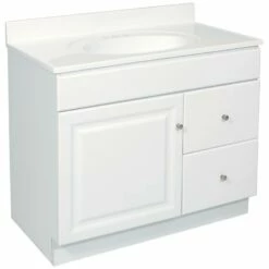 Wyndham 36-Inch Bathroom Vanity Without Top In White -US Home Sales Store wyndham 36 inch vanity white without top 6